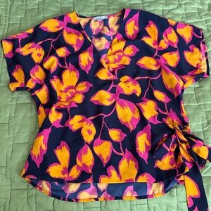 Evereve Allison Joy Vibrant Print Wrap Top